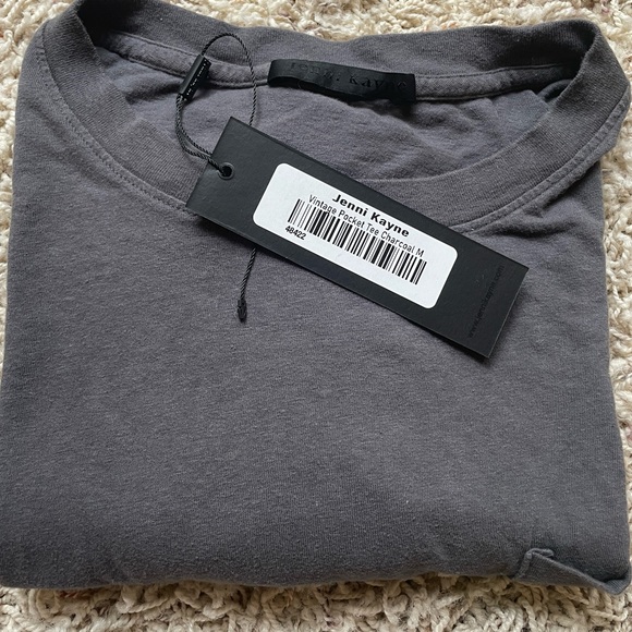 Jenni Kayne Vintage Pocket Tee Charcoal Size Medium - Picture 3 of 8
